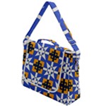 Shapes on a blue background                                                      Box Up Messenger Bag