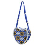 Shapes on a blue background                                                       Heart Shoulder Bag