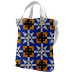 Shapes on a blue background                                                       Canvas Messenger Bag