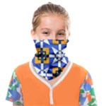 Shapes on a blue background                                                       Face Covering Bandana (Kids)