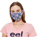 Shapes on a blue background                                                       Crease Cloth Face Mask (Adult)