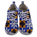 Shapes on a blue background                                                        Women Athletic Shoes