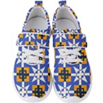 Shapes on a blue background                                                       Men s Velcro Strap Shoes