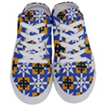 Shapes on a blue background                                                         Women s Half Slippers