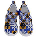 Shapes on a blue background                                                          Kids  Velcro Strap Shoes