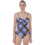 Shapes on a blue background                                                          Sweetheart Tankini Set