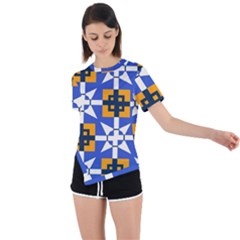 Asymmetrical Short Sleeve Sports T-Shirt 