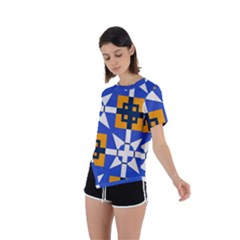 Asymmetrical Short Sleeve Sports T-Shirt 