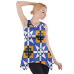 Shapes on a blue background                                                           Side Drop Tank Tunic