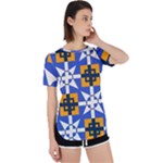 Shapes on a blue background                                                           Perpetual Short Sleeve T-Shirt