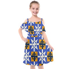 Kids  Cut Out Shoulders Chiffon Dress 