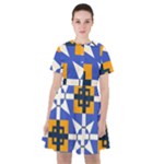 Shapes on a blue background                                                             Sailor Dress