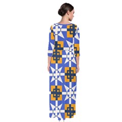 Quarter Sleeve Maxi Dress 