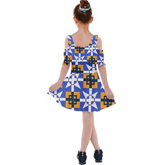 Kids  Shoulder Cutout Chiffon Dress 