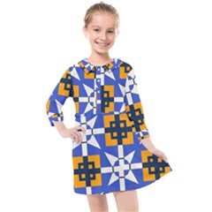 Kids  Quarter Sleeve Shirt Dress 