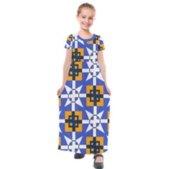 Kids  Short Sleeve Maxi Dress 