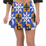 Shapes on a blue background                                                           Fishtail Mini Chiffon Skirt