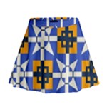 Shapes on a blue background                                                             Mini Flare Skirt