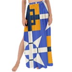 Shapes on a blue background                                                         Maxi Chiffon Tie-Up Sarong