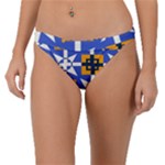 Shapes on a blue background                                                          Band Bikini Bottom