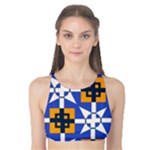 Shapes on a blue background                                                           Tank Bikini Top