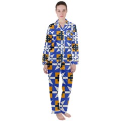 Women s Long Sleeve Satin Pajamas Set 