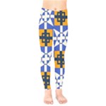 Shapes on a blue background                                                        Kids  Leggings