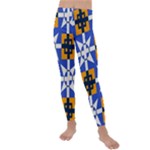 Shapes on a blue background                                                         Kids  Lightweight Velour Leggings