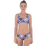 Shapes on a blue background                                                            Criss Cross Bikini Set