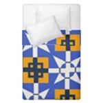 Shapes on a blue background                                                            Duvet Cover (Single Size)