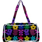 Colorful flowers on a black background pattern                                                            Multi Function Bag