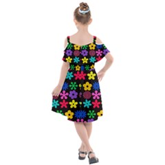 Kids  Cut Out Shoulders Chiffon Dress 