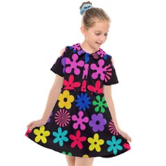 Kids  Short Sleeve Shirt Dress 