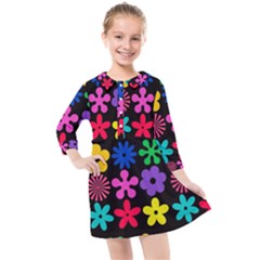 Kids  Quarter Sleeve Shirt Dress 