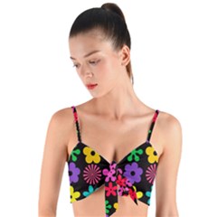 Woven Tie Front Bralet 