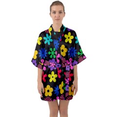 Half Sleeve Satin Kimono  