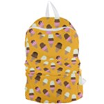 Ice cream on an orange background pattern                                                         Foldable Lightweight Backpack