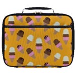 Ice cream on an orange background pattern                                                             Full Print Lunch Bag