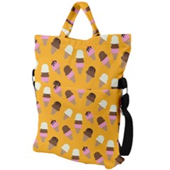 Fold Over Handle Tote Bag 