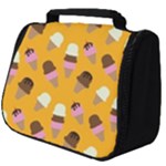 Ice cream on an orange background pattern                                                             Full Print Travel Pouch (Big)