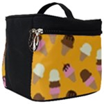 Ice cream on an orange background pattern                                                            Make Up Travel Bag (Big)