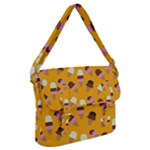 Ice cream on an orange background pattern                                                          Buckle Messenger Bag