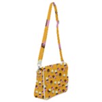 Ice cream on an orange background pattern                                                         Shoulder Bag with Back Zipper