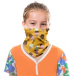 Ice cream on an orange background pattern                                                         Face Covering Bandana (Kids)