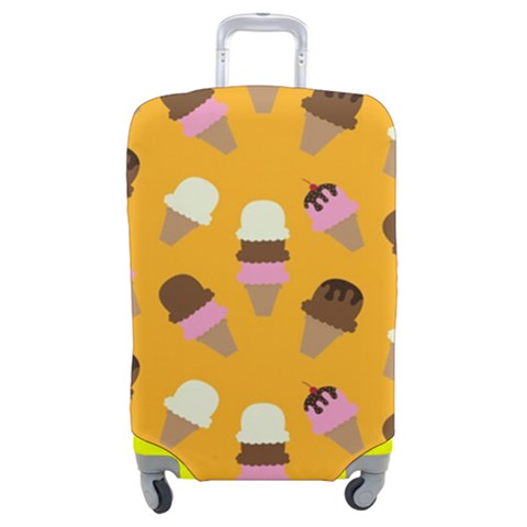 Ice cream on an orange background pattern                                                         Luggage Cover (Medium) from ArtsNow.com