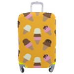 Ice cream on an orange background pattern                                                         Luggage Cover (Medium)