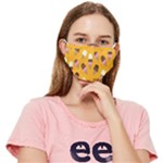 Ice cream on an orange background pattern                                                         Fitted Cloth Face Mask (Adult)