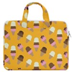 Ice cream on an orange background pattern                                                         MacBook Pro Double Pocket Laptop Bag