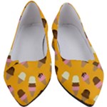 Ice cream on an orange background pattern                                                        Women s Block Heels