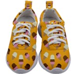 Ice cream on an orange background pattern                                                          Kids Athletic Shoes